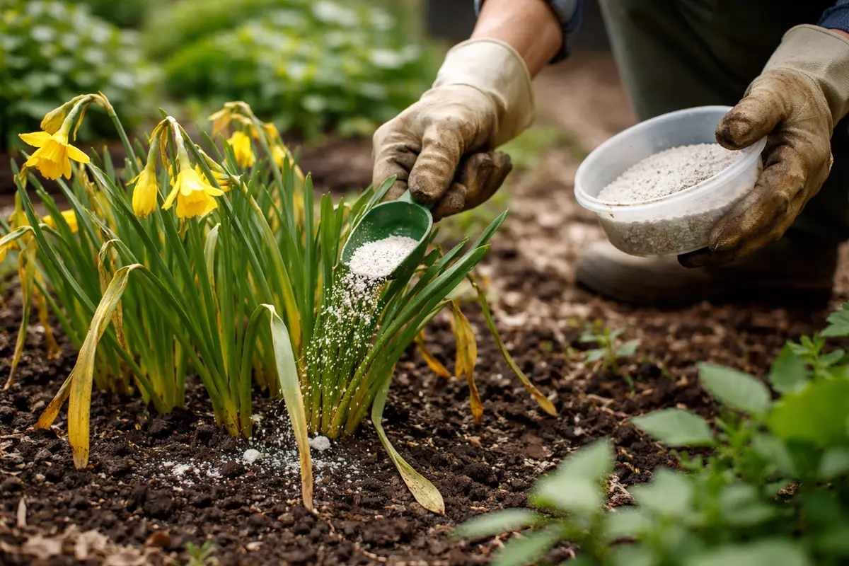 how to fix yellowing leaves fertilize daffodils to aid recovery after rain