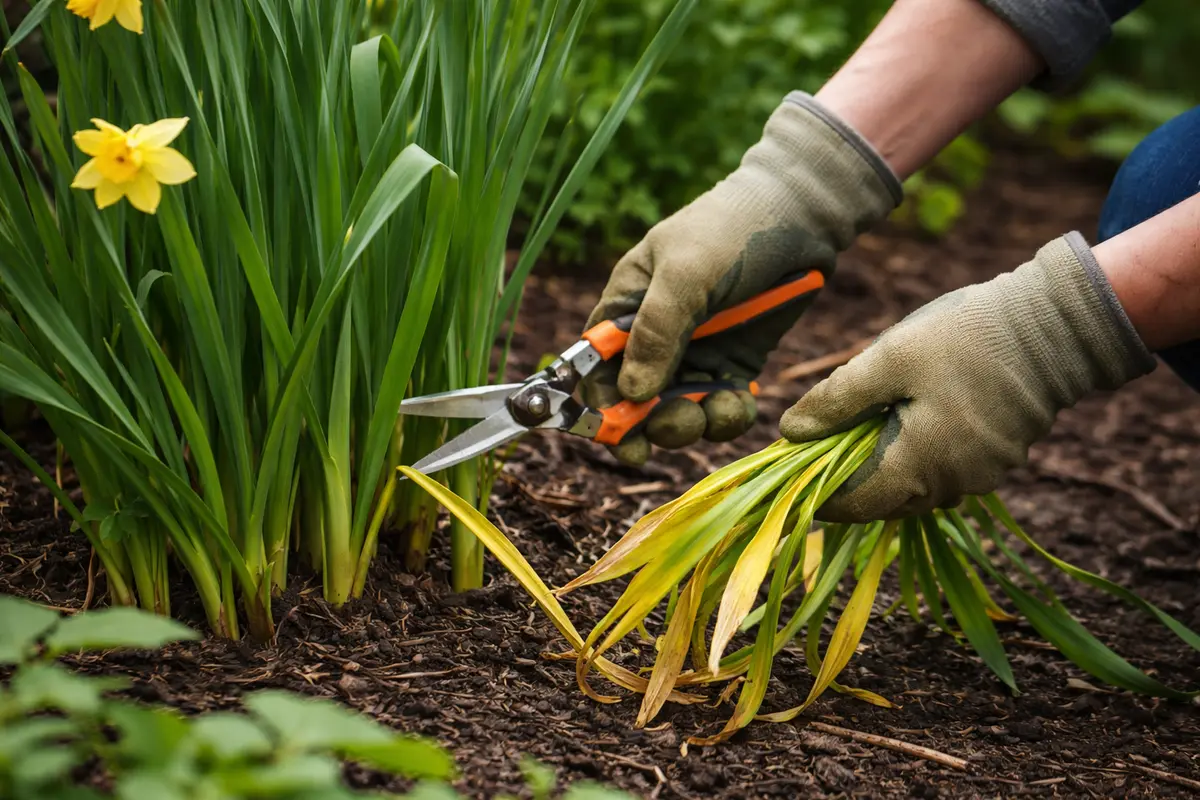 how to fix yellowing leaves on daffodil prune yellowing daffodil leaves immediately
