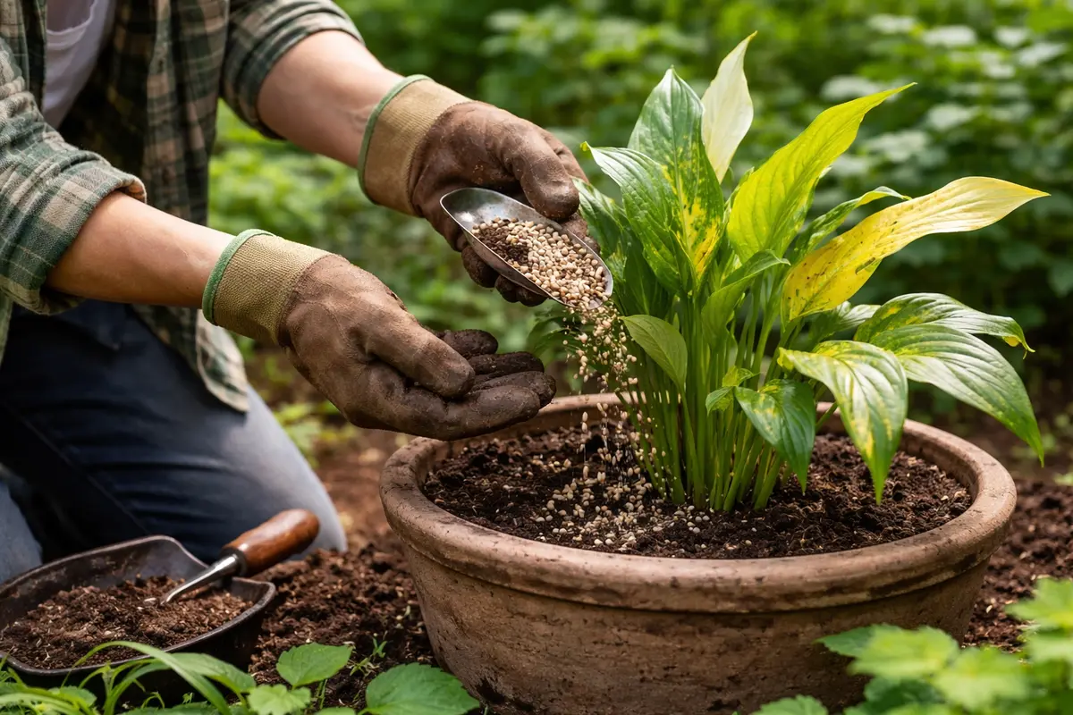 how to fix yellowing leaves nourish peace lily to stimulate leaf recovery