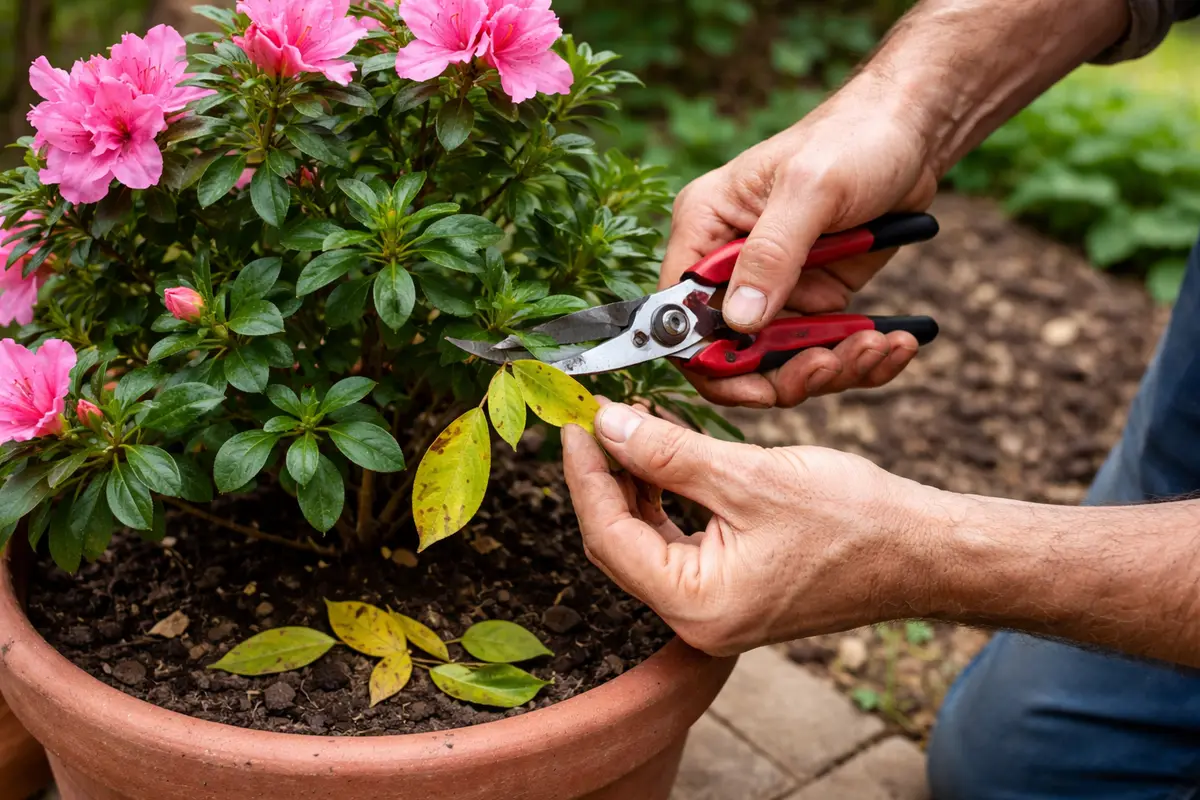 how to fix yellowing leaves on potted prune yellowing azalea leaves immediately