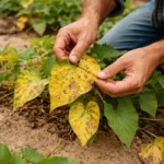 how to fix yellowing leaves on with damaged foliage in outdoor soil