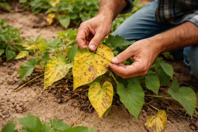 how to fix yellowing leaves on with damaged foliage in outdoor soil