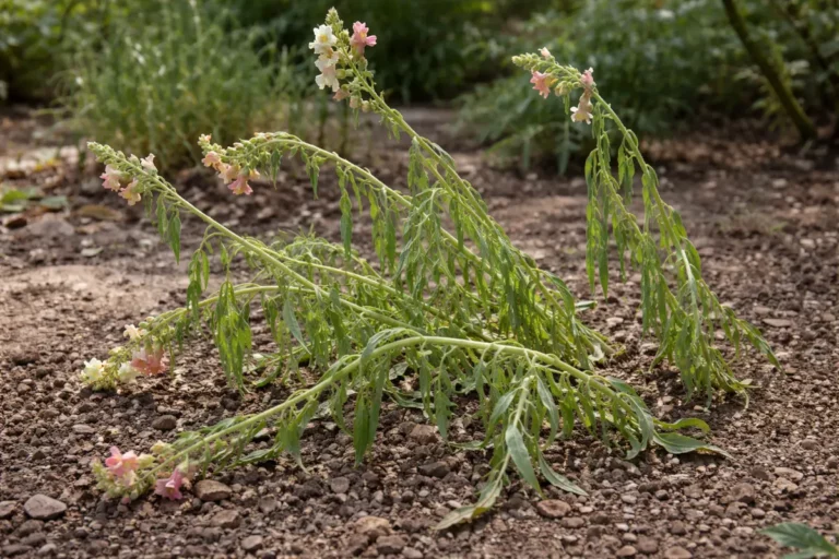 how to manage leggy growth in wilting visibly in real garden soil