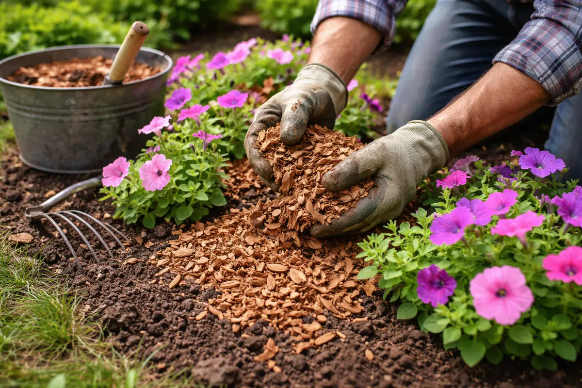 how to prevent aphid damage mulch petunia beds to deter future aphids