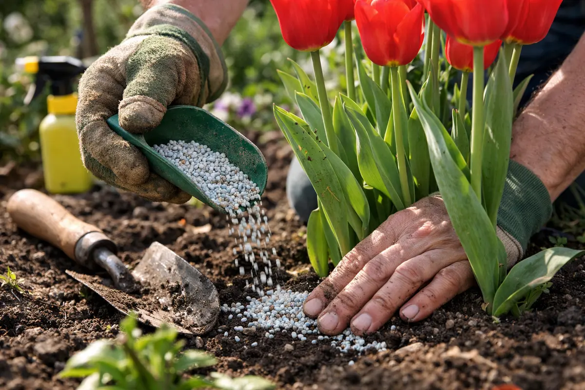 how to prevent aphids on tulips during fertilize tulips to strengthen growth