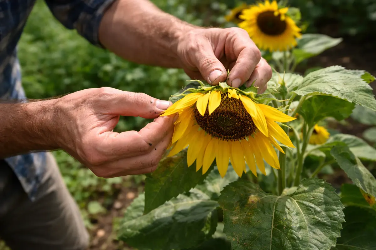 how to prevent blossom inspect sunflower petals for signs of stress frequently