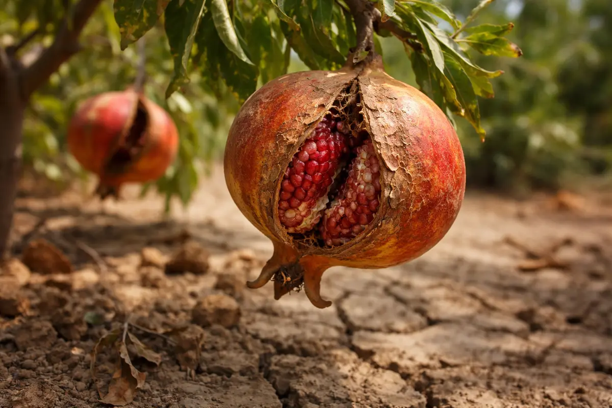 how to prevent fruit drop with damaged fruit visible on the plant