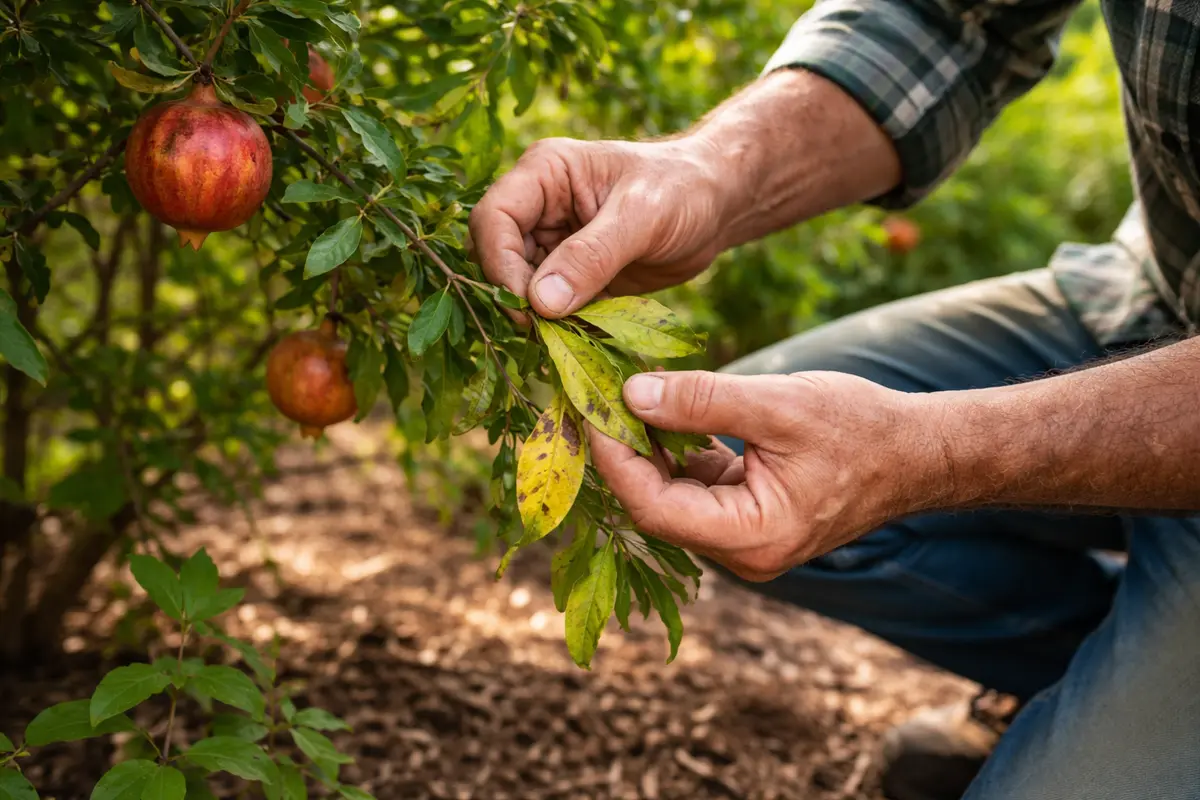 how to prevent fruit drop test tree health by inspecting leaf condition