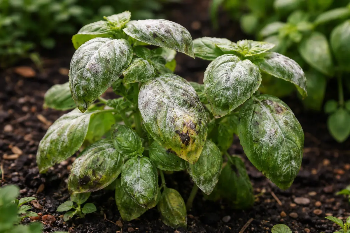 how to prevent fungal growth on with fungal patches visible on foliage