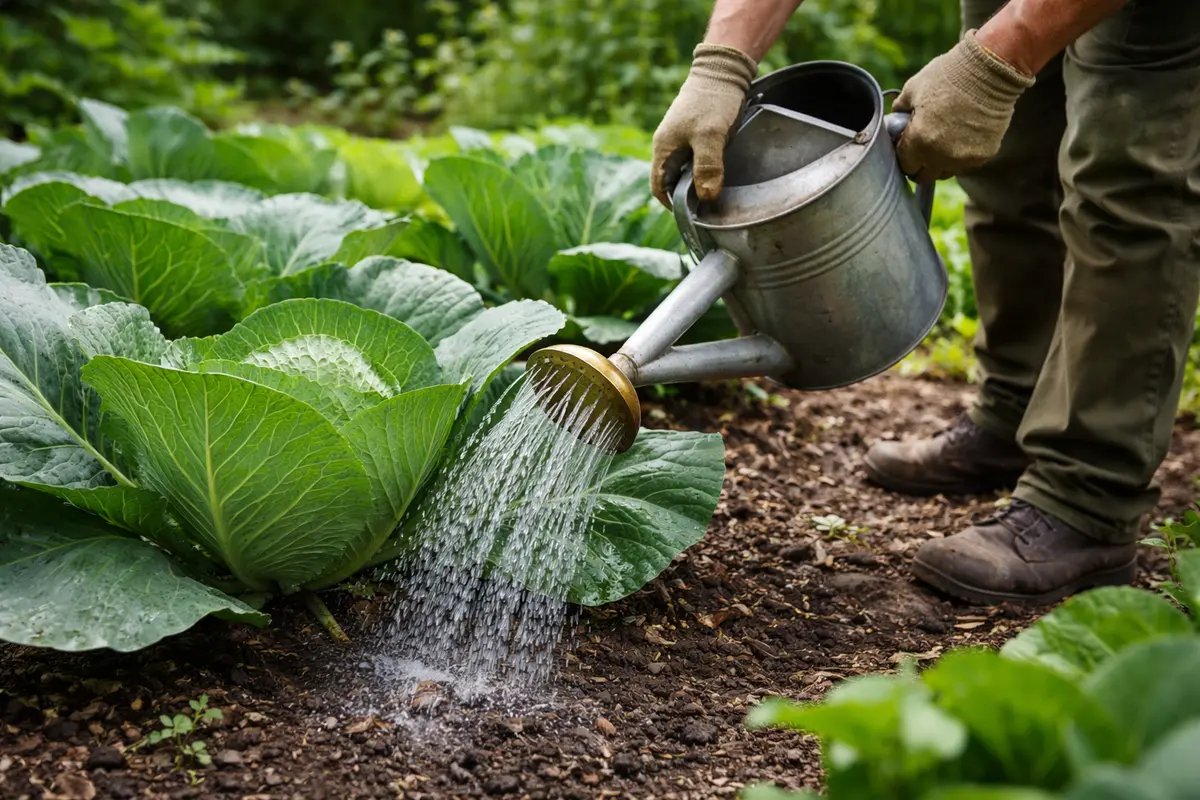 how to prevent fungal water cabbage only at base during humid days