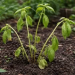 how to prevent leggy growth in wilting visibly in real garden soil