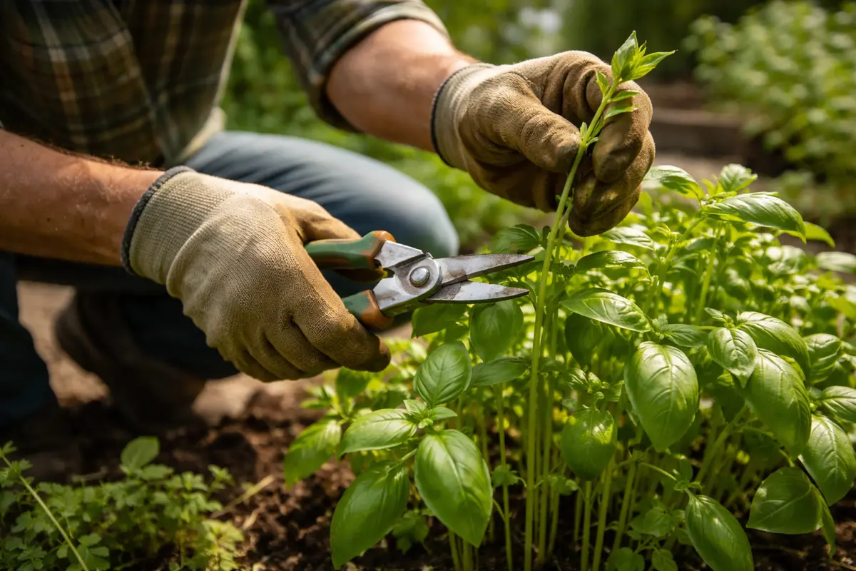 how to prevent leggy growth in trim leggy basil stems right away