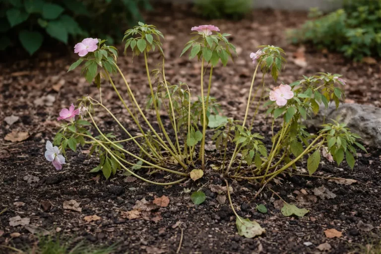 how to prevent leggy growth in wilting visibly in real garden soil