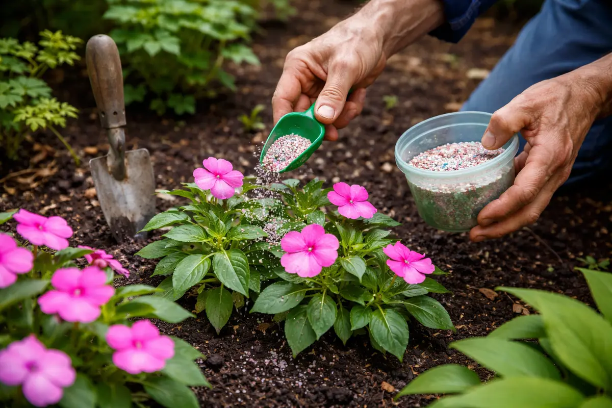 how to prevent leggy growth in flowering fertilize to strengthen flowering impatiens
