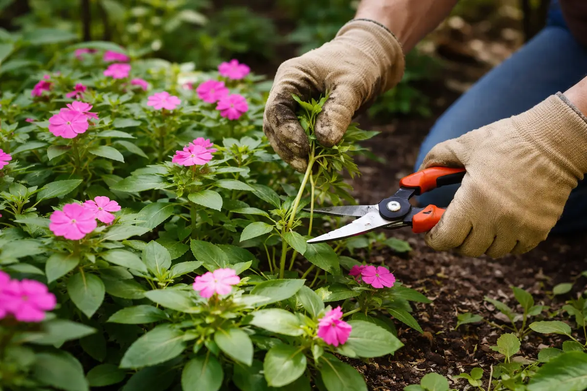 how to prevent leggy growth in flowering trim overgrown flowering impatiens immediately