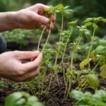 how to prevent leggy growth in with damaged foliage in outdoor soil