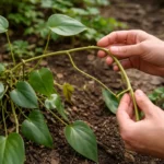 how to prevent leggy growth in with damaged foliage in outdoor soil