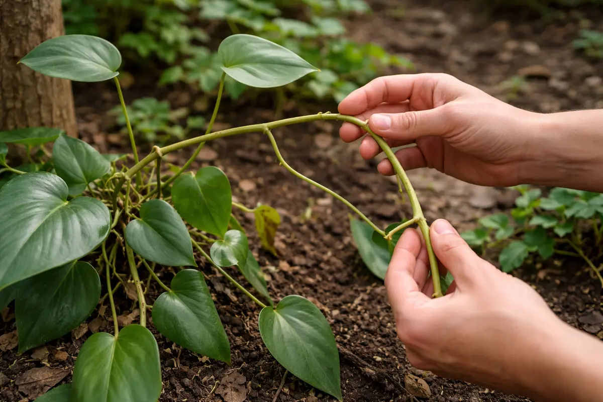 how to prevent leggy growth in with damaged foliage in outdoor soil