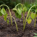how to prevent leggy growth in wilting visibly in real garden soil