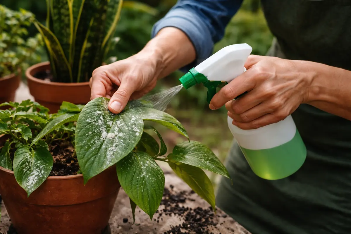 how to prevent mold on indoor treat affected leaves on houseplants immediately