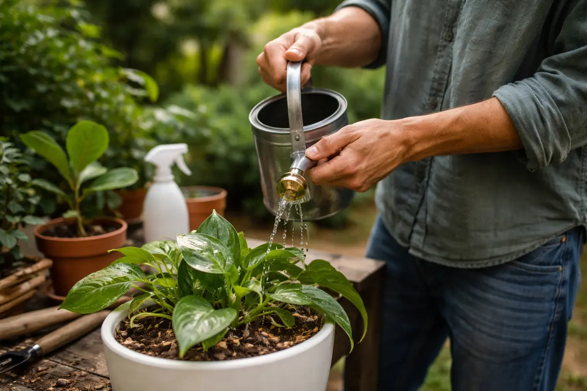 how to prevent mold on water indoor plants less during humid weeks