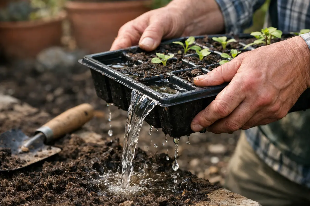 how to prevent mold on seedlings after clear excess water from seedlings