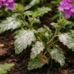 how to prevent mold on verbena with fungal patches visible on foliage