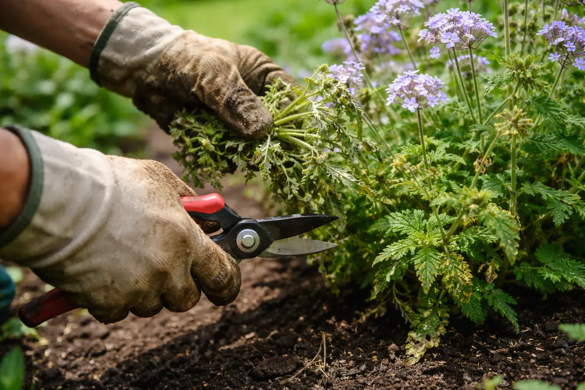 how to prevent mold on verbena during trim affected verbena foliage immediately