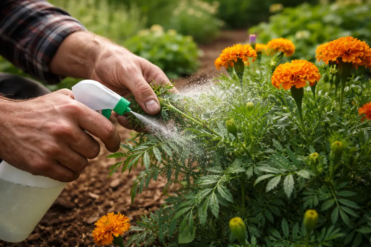 how to prevent pests on marigolds during treat aphids on marigolds immediately