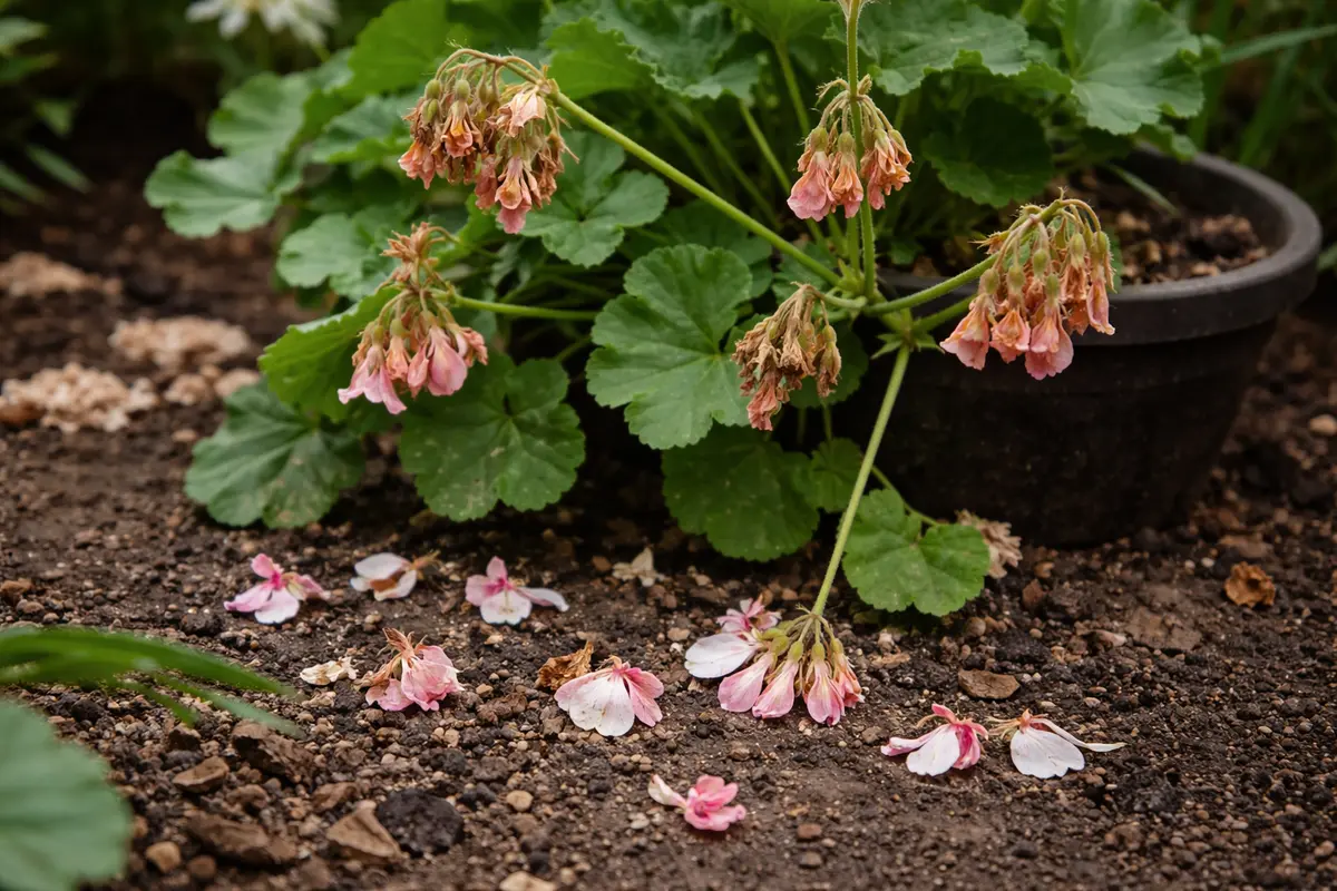 how to prevent poor flowering in with dropped blossoms around the stems