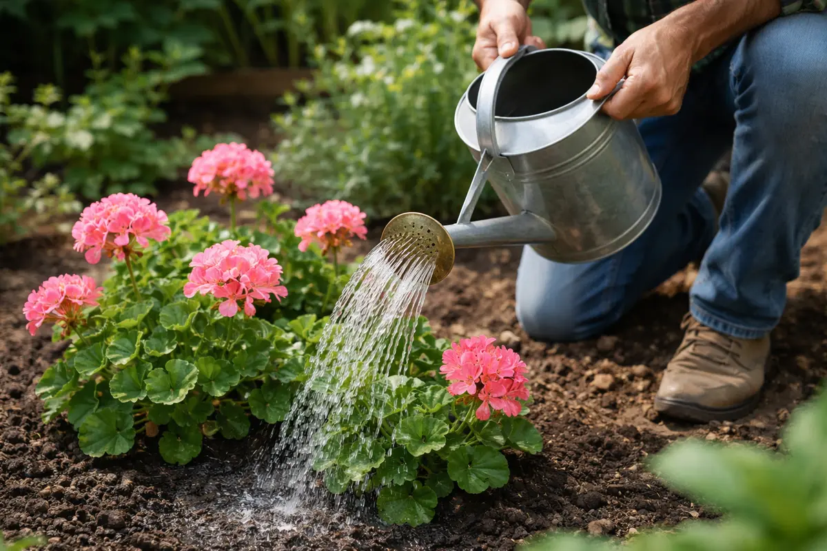 how to prevent poor flowering in water geraniums deeply to prevent wilting