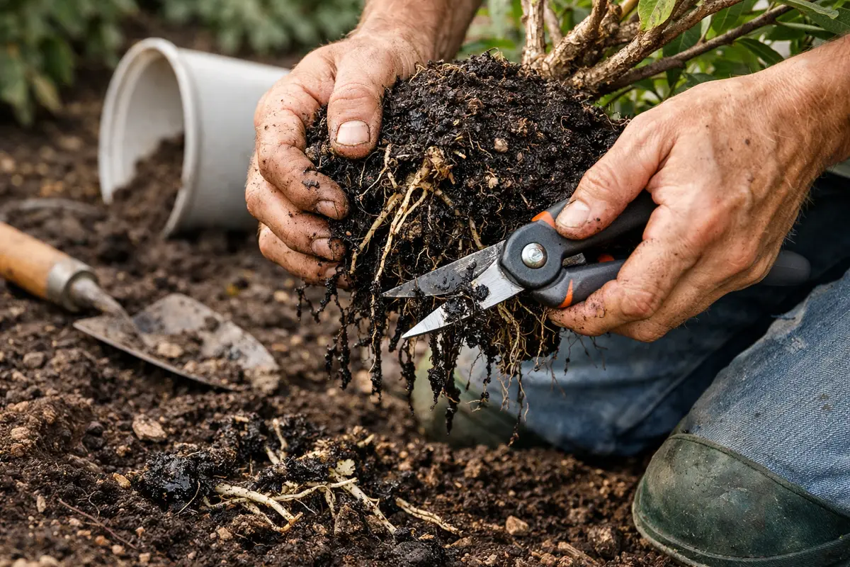 how to prevent root rot in trim gardenia roots affected by rot