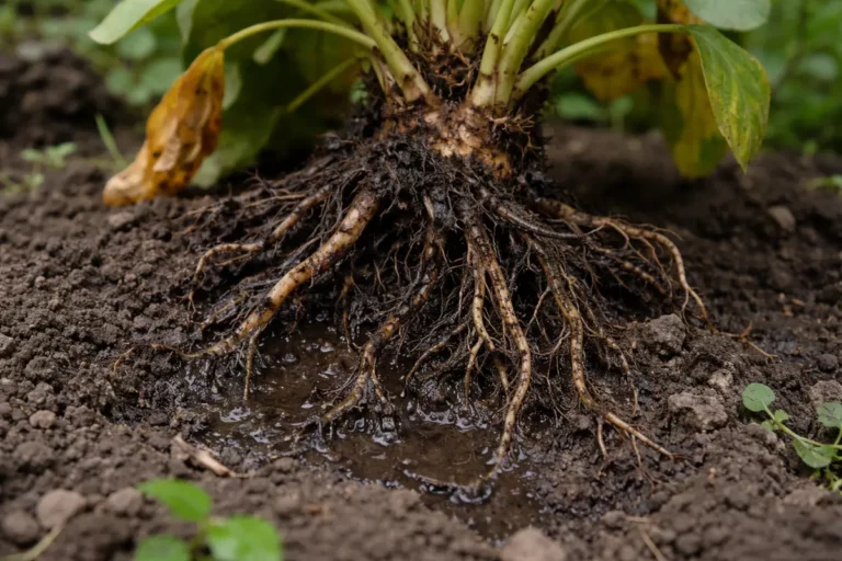 how to prevent root rot in with unhealthy roots showing in soil