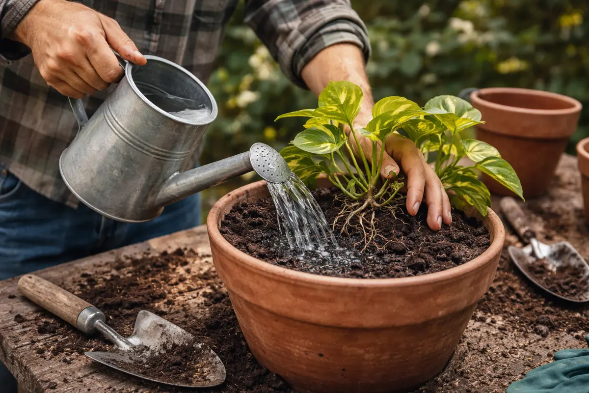 how to prevent root rot in rehydrate thriving pothos after root damage