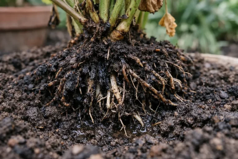 how to prevent root rot in with unhealthy roots showing in soil