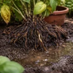 how to prevent root rot in with unhealthy roots showing in soil
