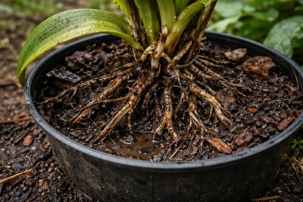 how to prevent root rot in with unhealthy roots showing in soil