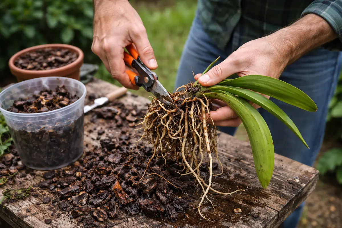 how to prevent root rot in rescue orchid roots from excess water