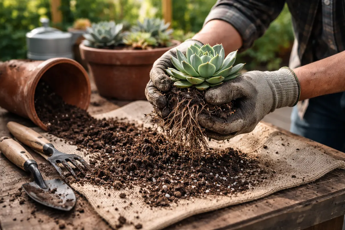 how to prevent root rot in potted dry out overwatered succulents immediately