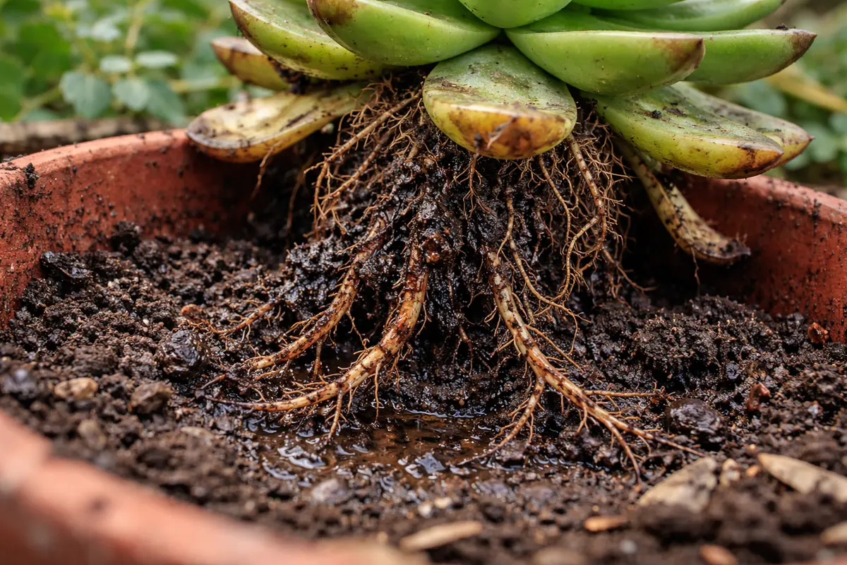 how to prevent root rot in with unhealthy roots showing in soil