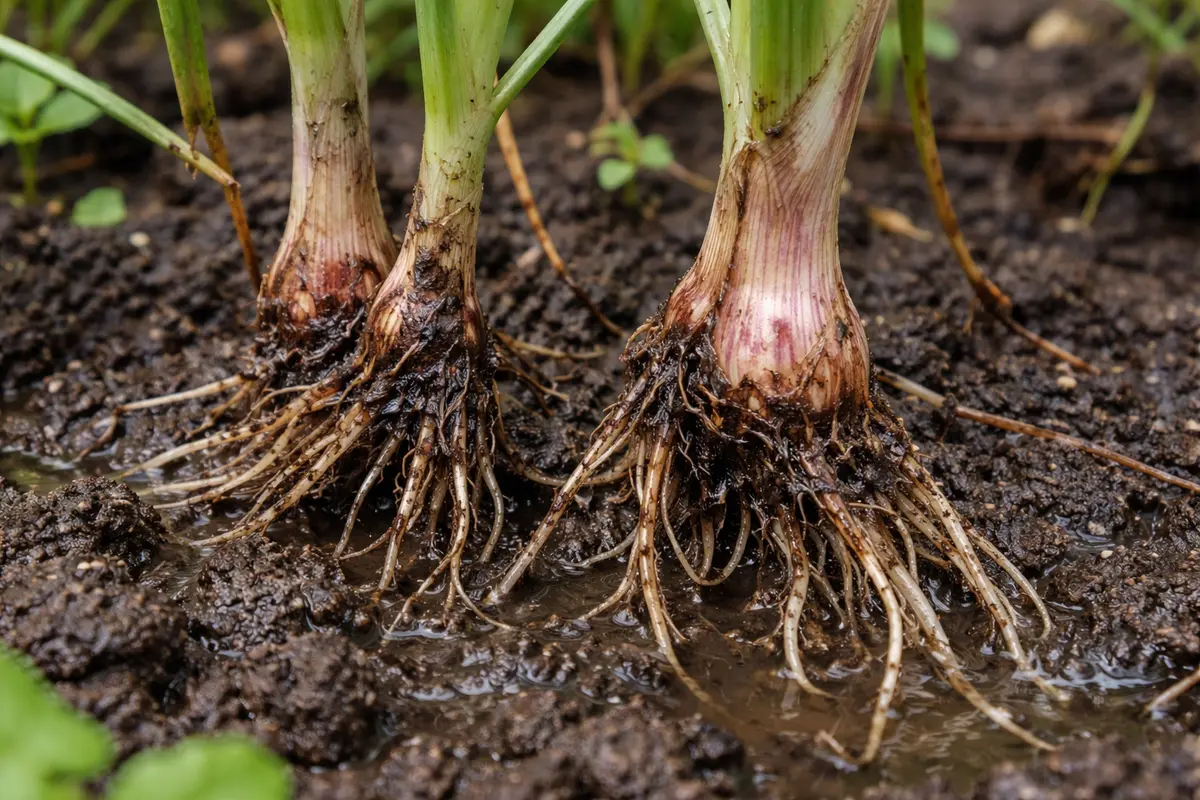 how to prevent root rot in with unhealthy roots showing in soil