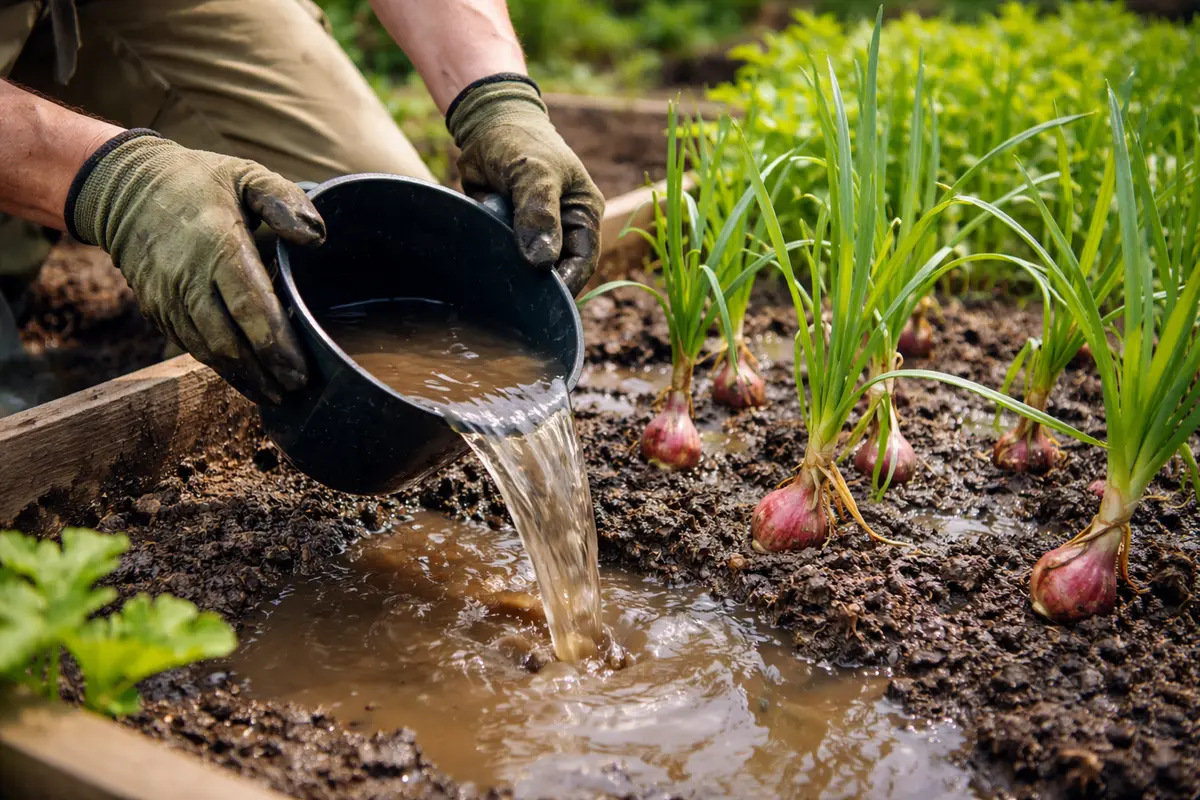 how to prevent root rot in shallots remove excess water around shallots