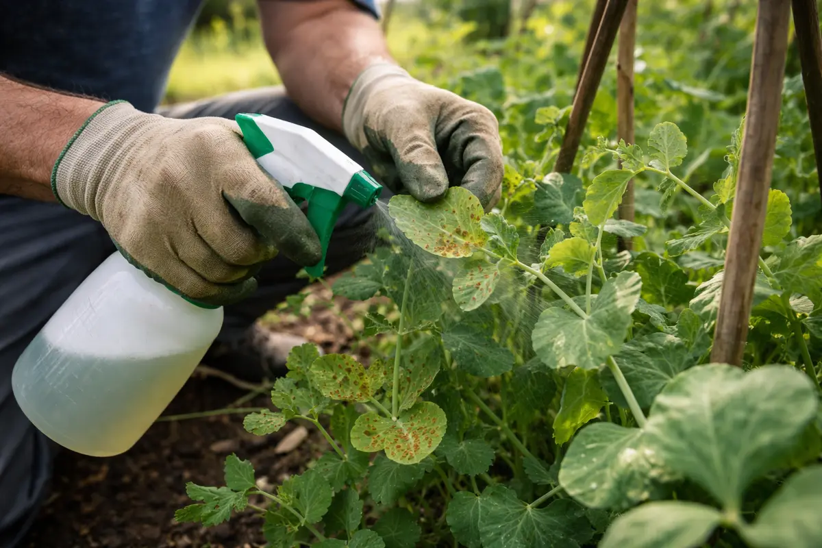 how to prevent rust on peas treat rust with fungicide on peas