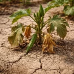 how to prevent stunted growth with cracked dry soil around the plant