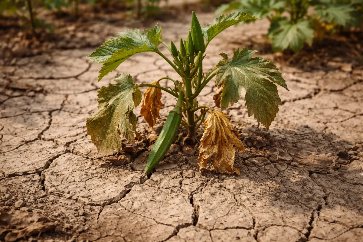 how to prevent stunted growth with cracked dry soil around the plant
