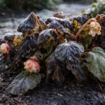 how to prevent wilting in begonias with cold-damaged leaves in the garden