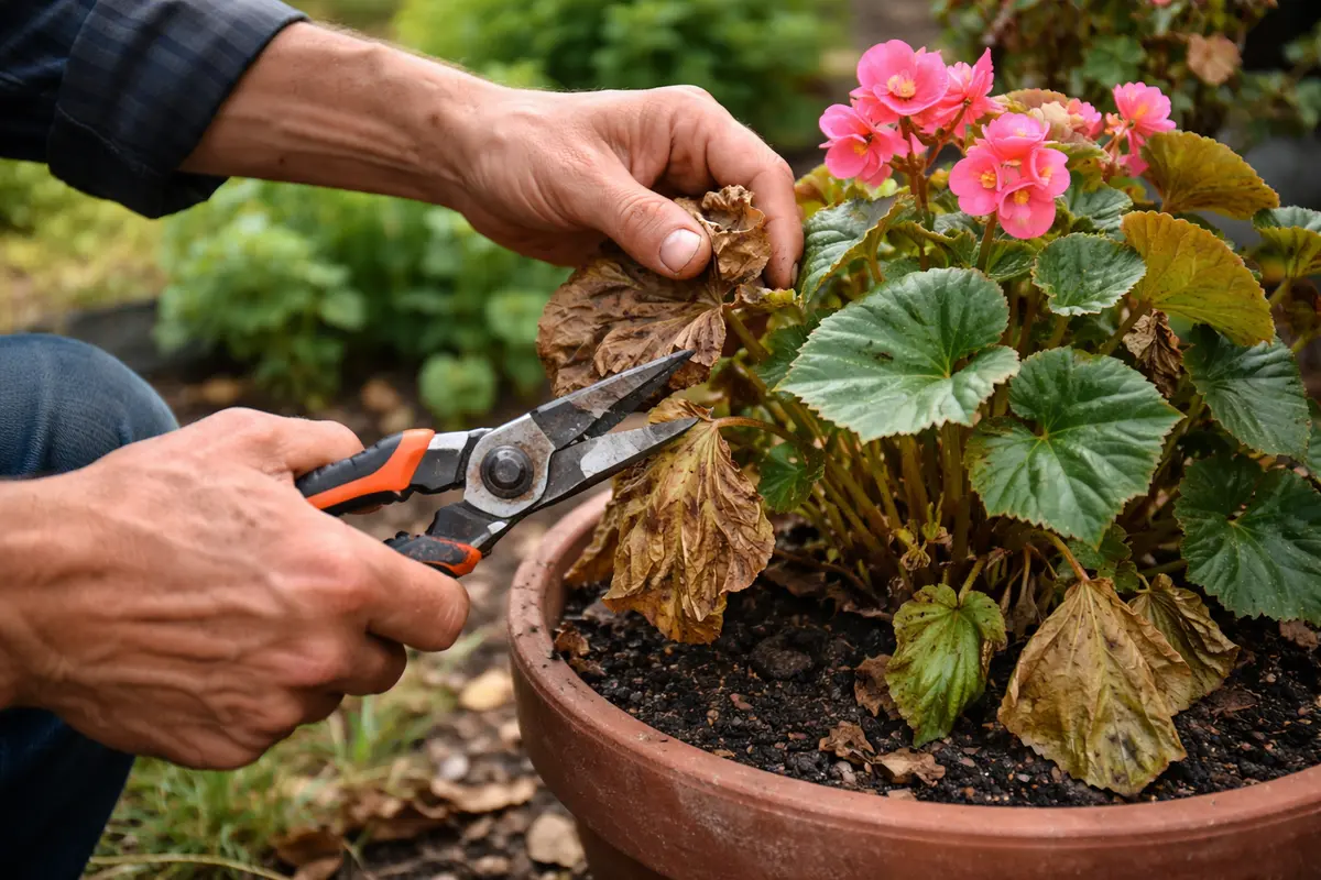 how to prevent wilting in begonias after trim wilting begonia leaves immediately