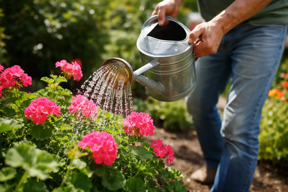 how to prevent wilting on geraniums water geraniums immediately in hot sun