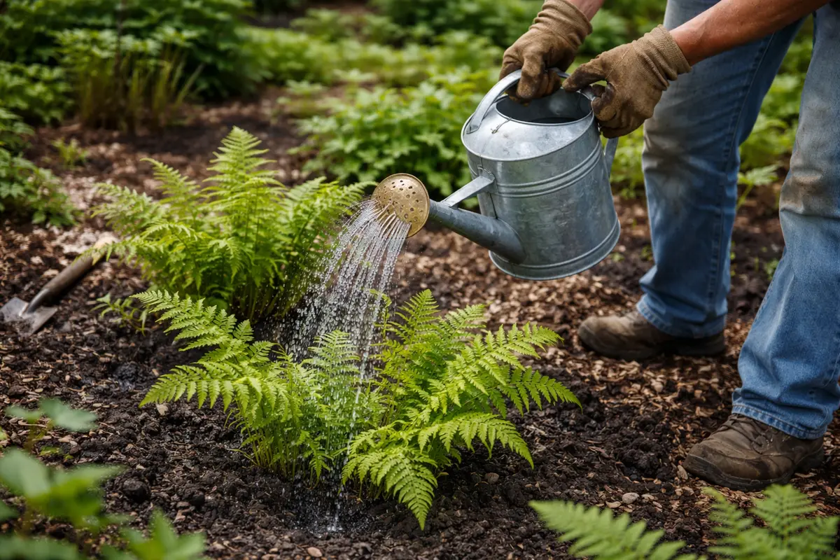 how to prevent yellowing leaves on ferns watering schedule to revive ferns