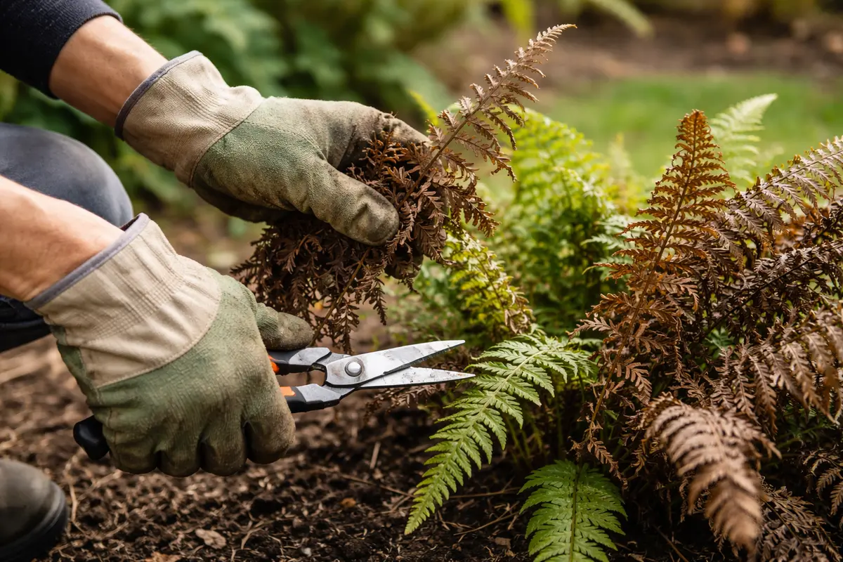 how to recover drooping ferns after frost trim frostbitten fern leaves promptly